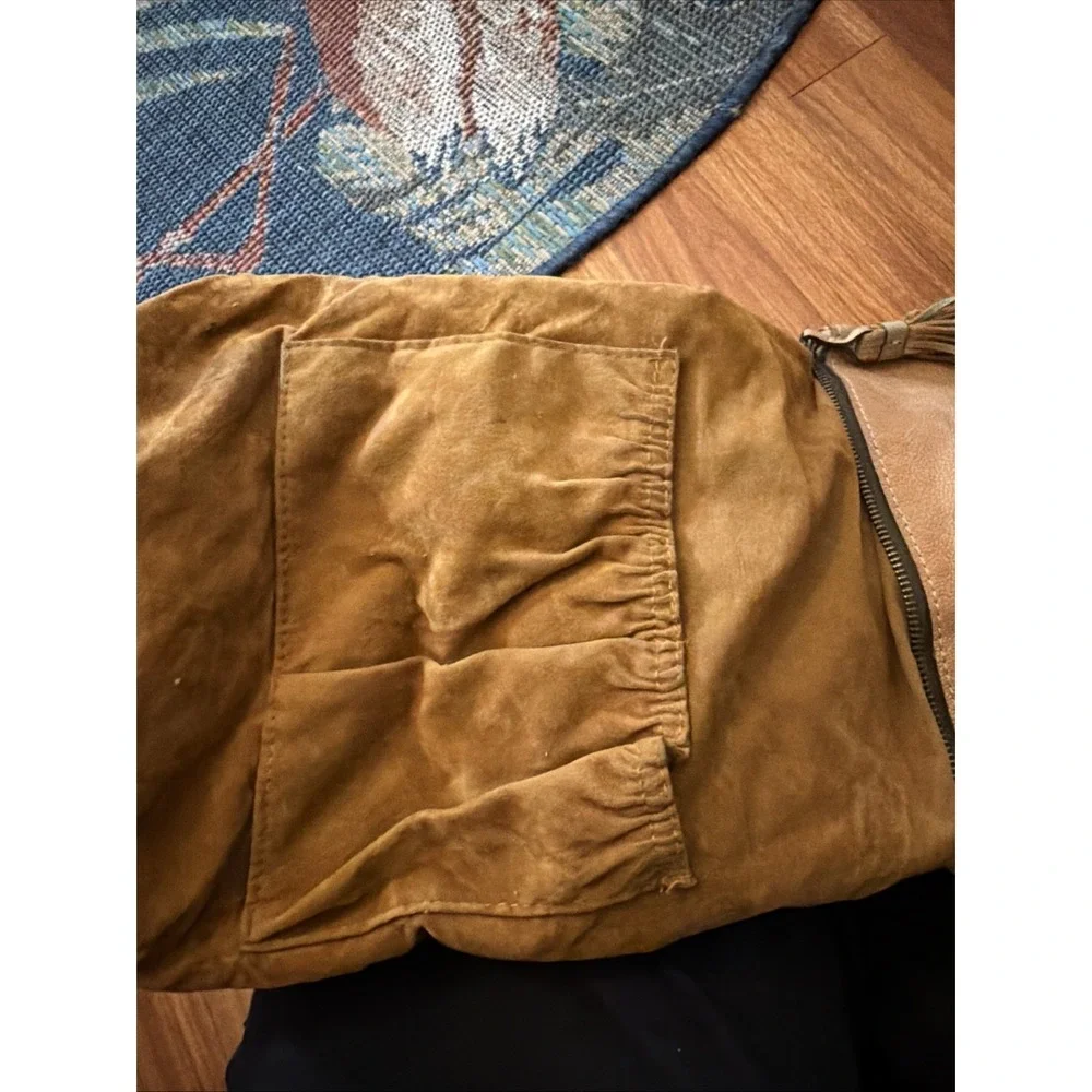 Patricia Nash Leather Hobo Crossbody Bag/ Backpack Convertible Tassel